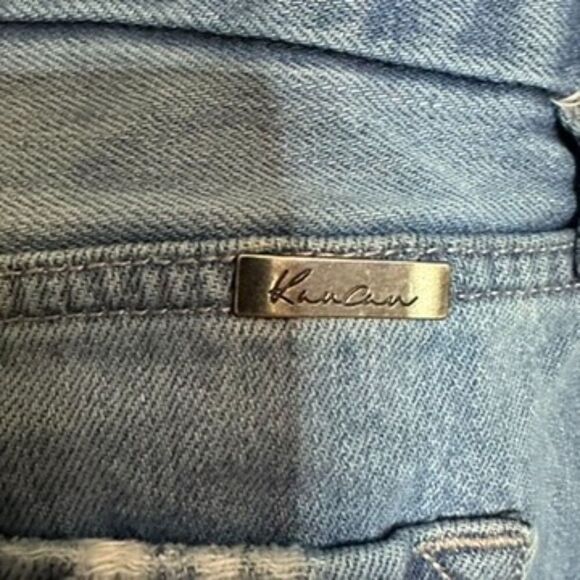 Kancan Taurus High Rise Straight Leg Jeans Women 11/29 Blue Denim Distressed‎ - Picture 4 of 5